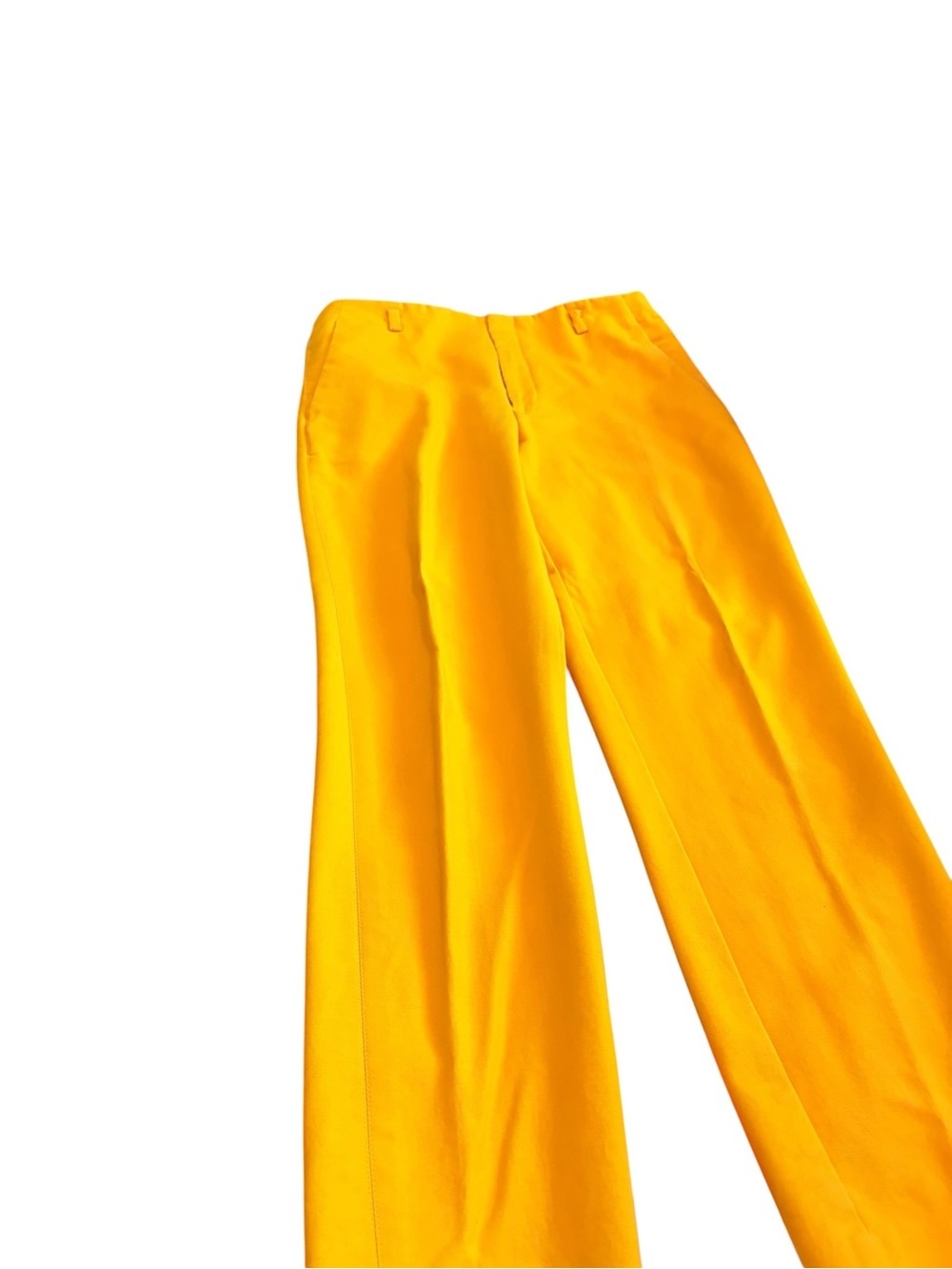 Bright Yellow Straight Leg Trousers